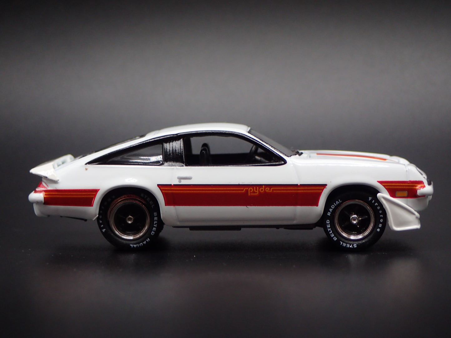 1980 80 CHEVY CHEVROLET MONZA SPYDER WHITE 1/64 SCALE DIORAMA DIECAST MODEL CAR
