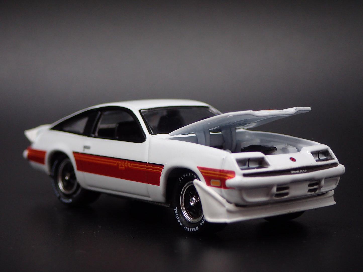 1980 80 CHEVY CHEVROLET MONZA SPYDER WHITE 1/64 SCALE DIORAMA DIECAST MODEL CAR