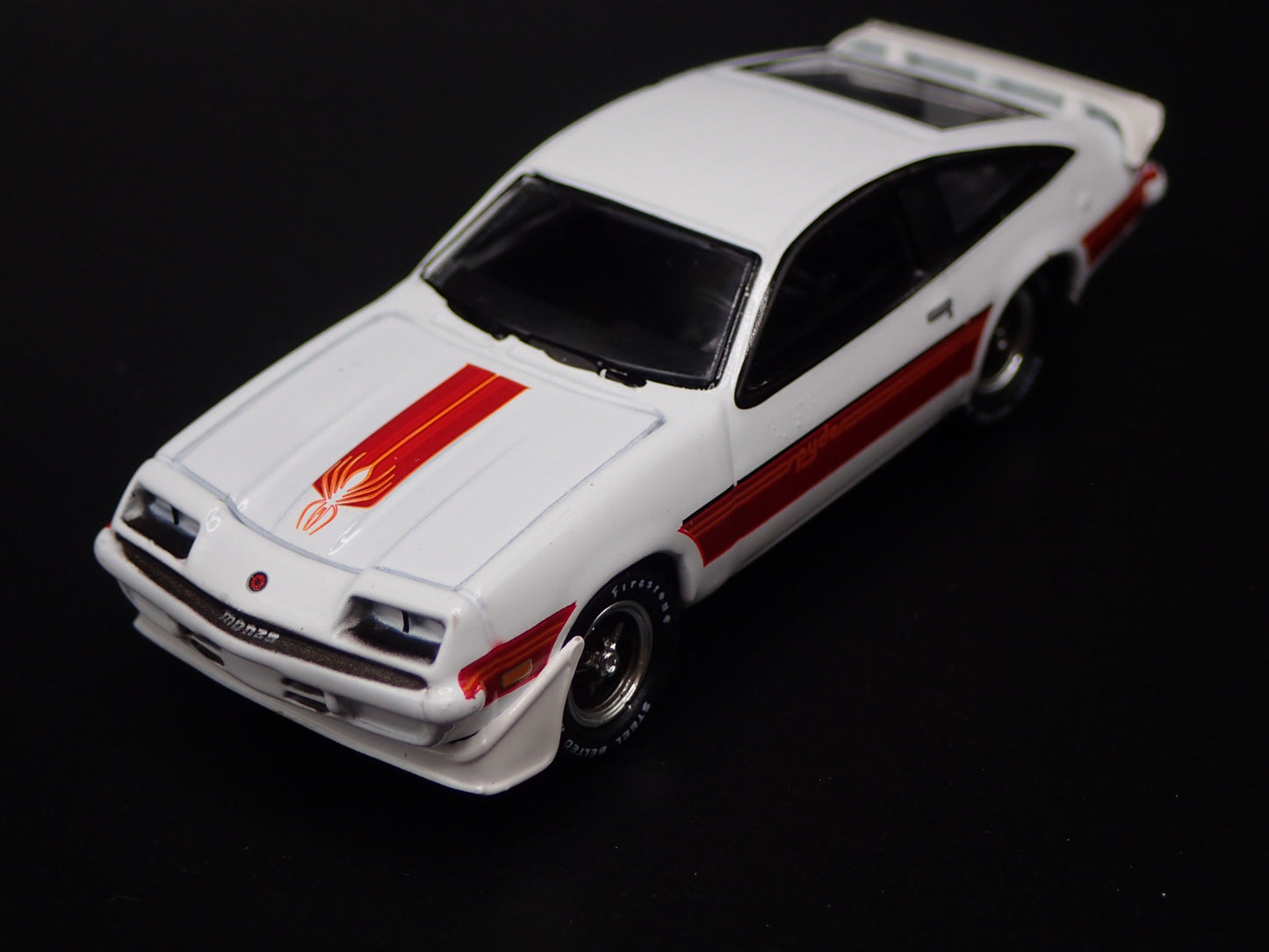 1980 80 CHEVY CHEVROLET MONZA SPYDER WHITE 1/64 SCALE DIORAMA DIECAST MODEL CAR