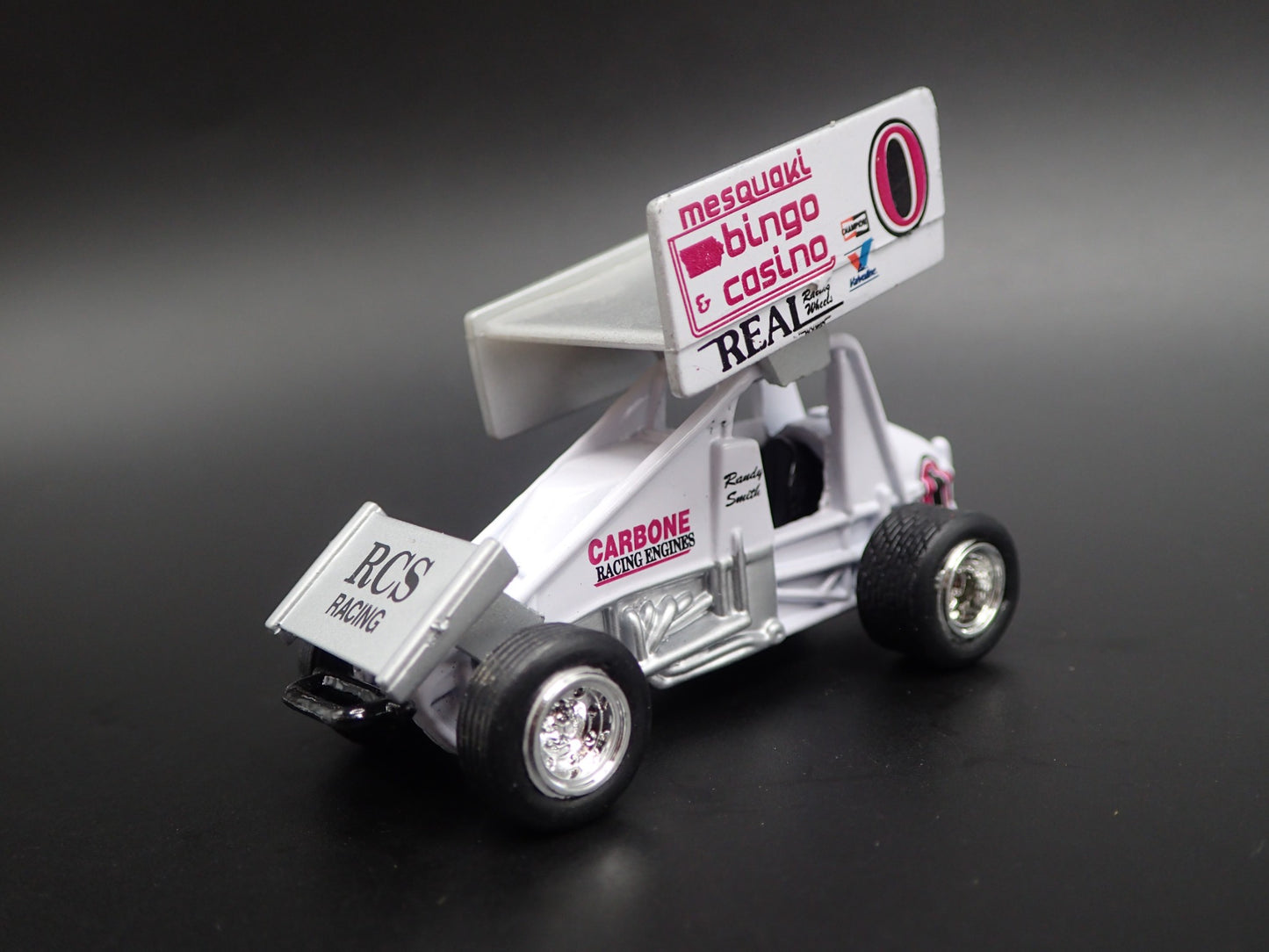 SPRINT CAR #0 RANDY SMITH MESQUAKI BINGO 1:64 SCALE DIORAMA DIECAST MODEL CAR