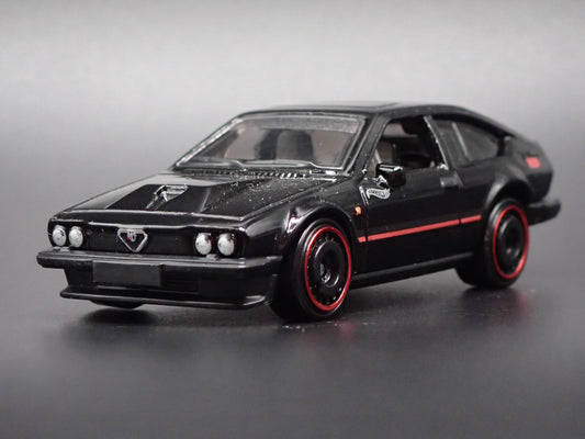 1981-1987 ALFA ROMEO GTV6 3.0 BLACK 1:64 SCALE COLLECTIBLE DIECAST MODEL CAR