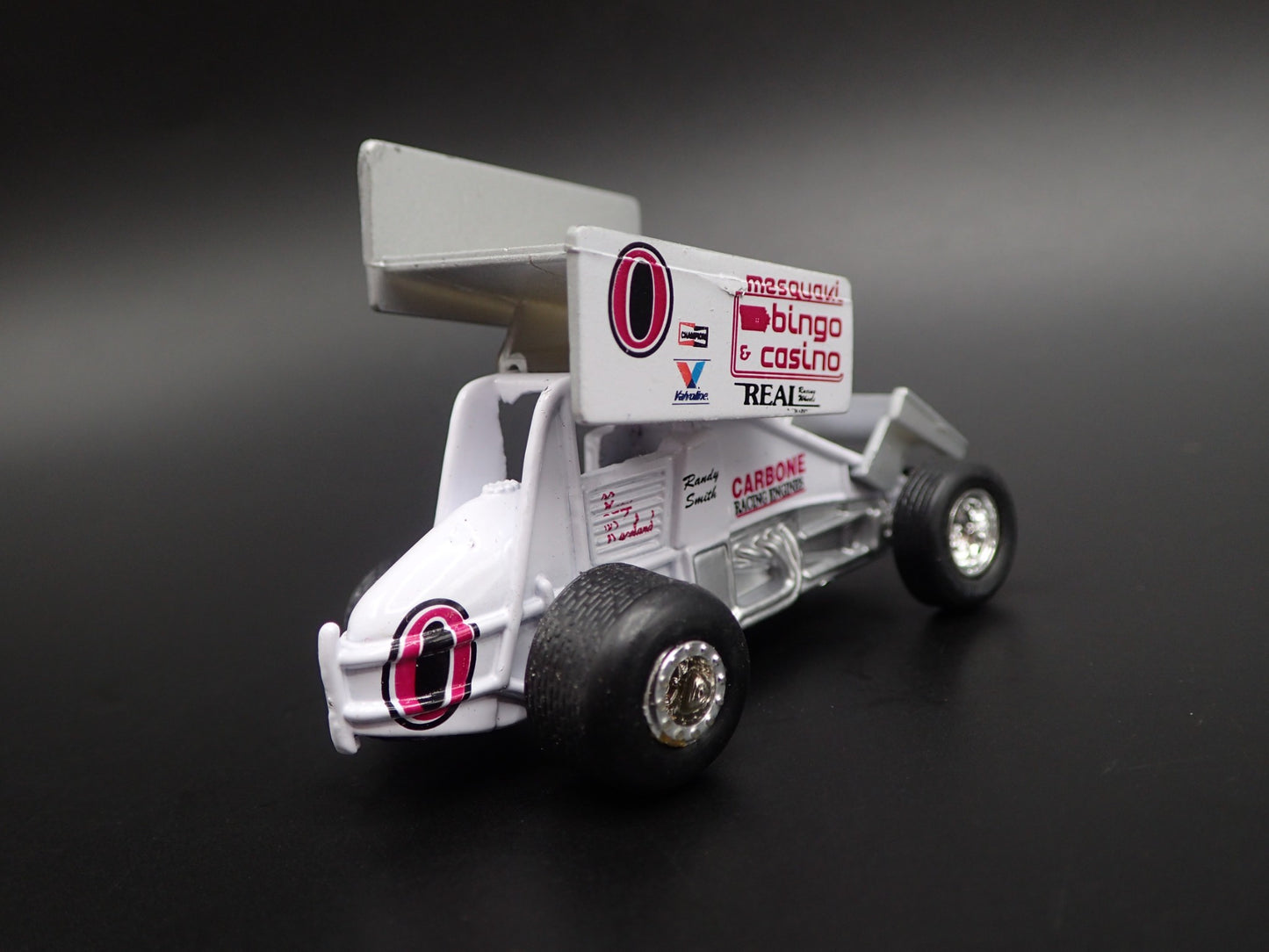 SPRINT CAR #0 RANDY SMITH MESQUAKI BINGO 1:64 SCALE DIORAMA DIECAST MODEL CAR