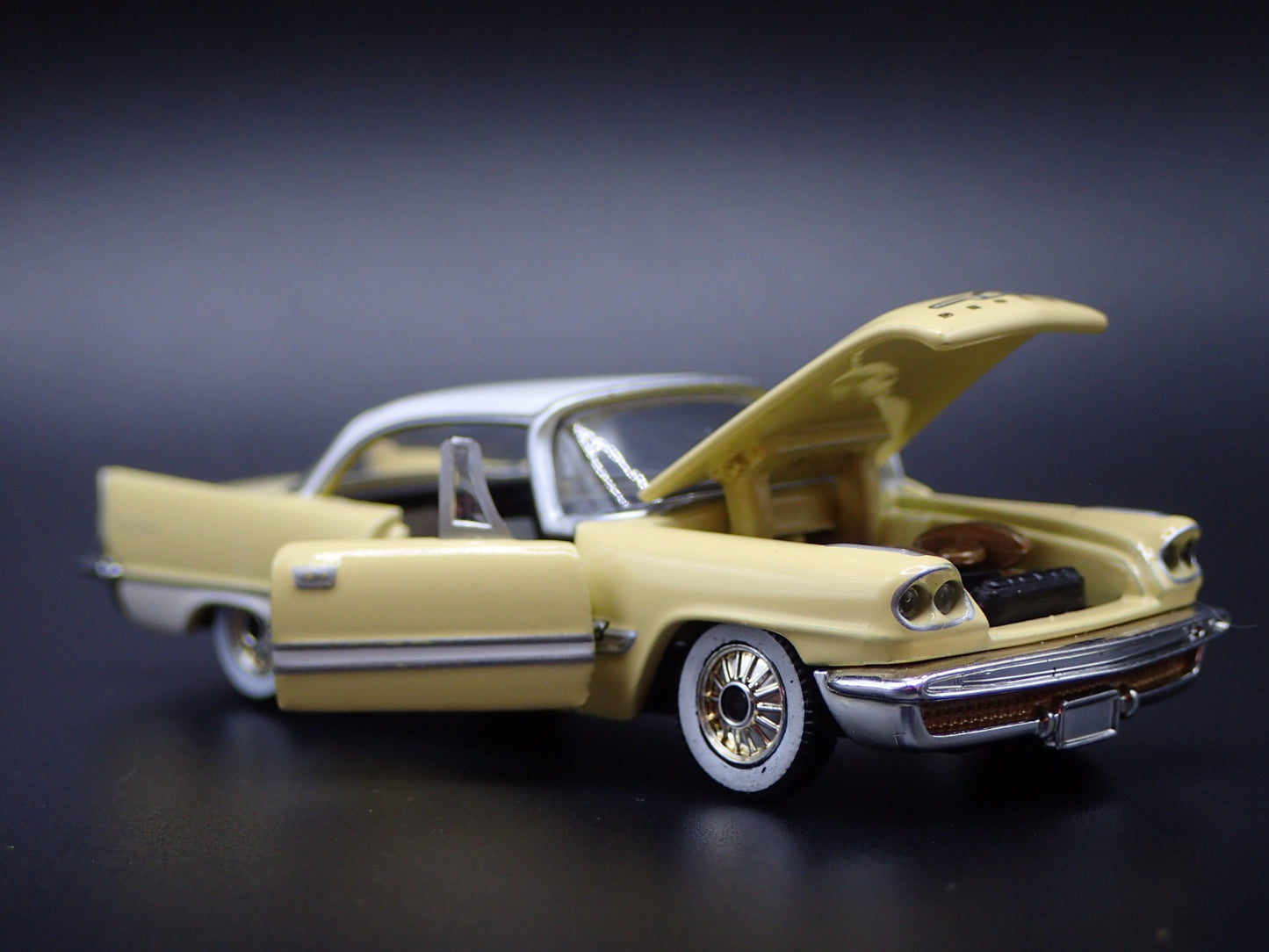 1957 57 DESOTO FIREFLITE YELLOW 1:64 SCALE COLLECTIBLE DIORAMA DIECAST MODEL CAR