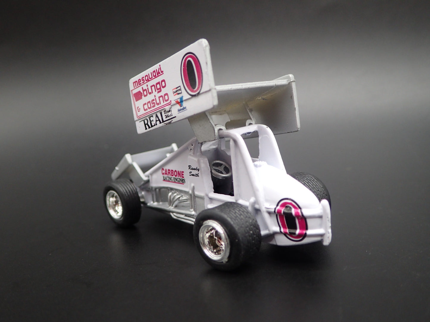 SPRINT CAR #0 RANDY SMITH MESQUAKI BINGO 1:64 SCALE DIORAMA DIECAST MODEL CAR