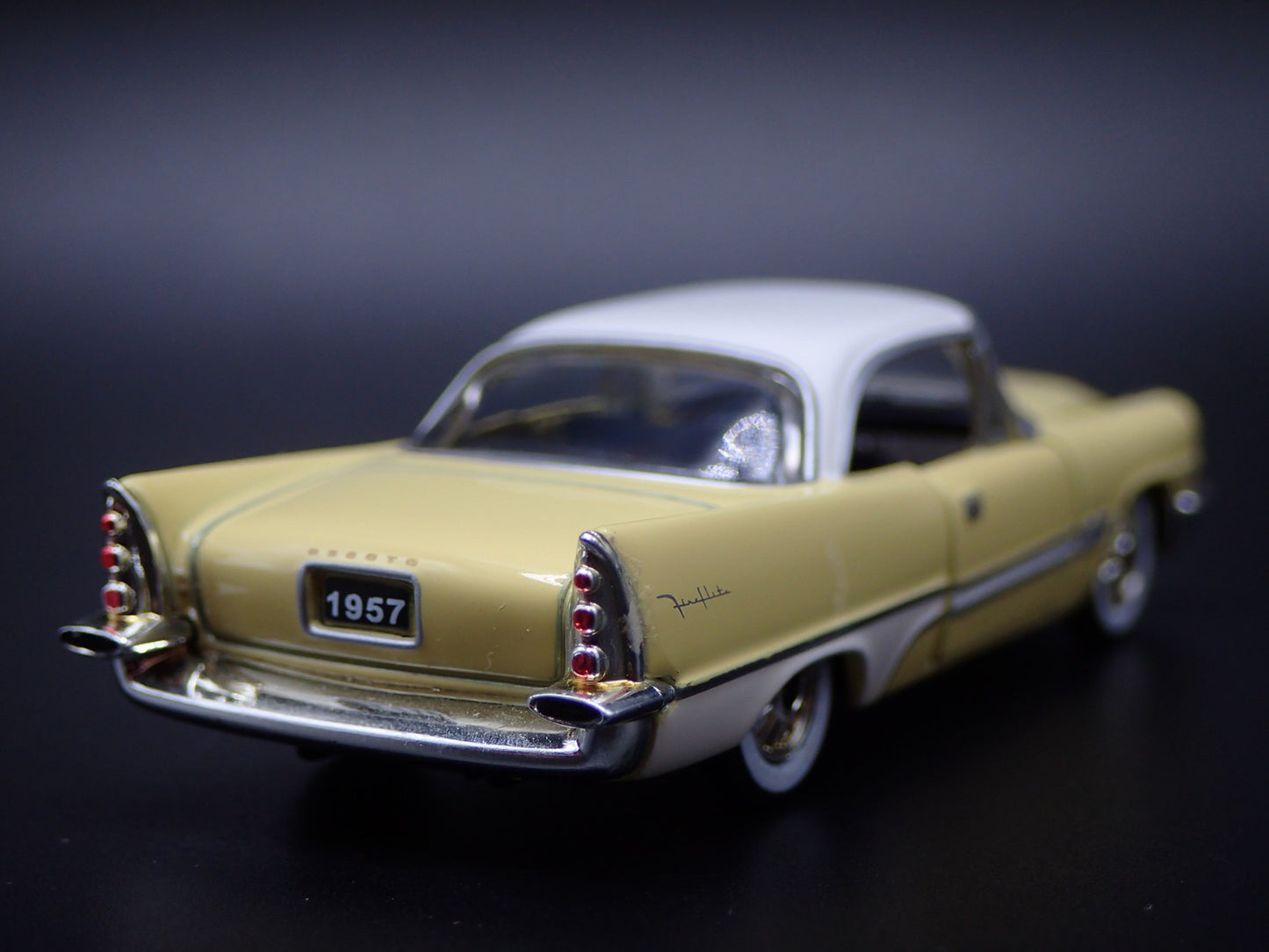 1957 57 DESOTO FIREFLITE YELLOW 1:64 SCALE COLLECTIBLE DIORAMA DIECAST MODEL CAR