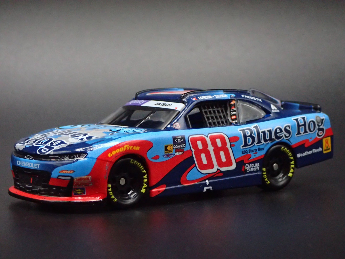 2025 25 CHEVROLET 88 KYLE LARSON BLUES HOG TEXAS NASCAR WIN 1:64 DIECAST CAR