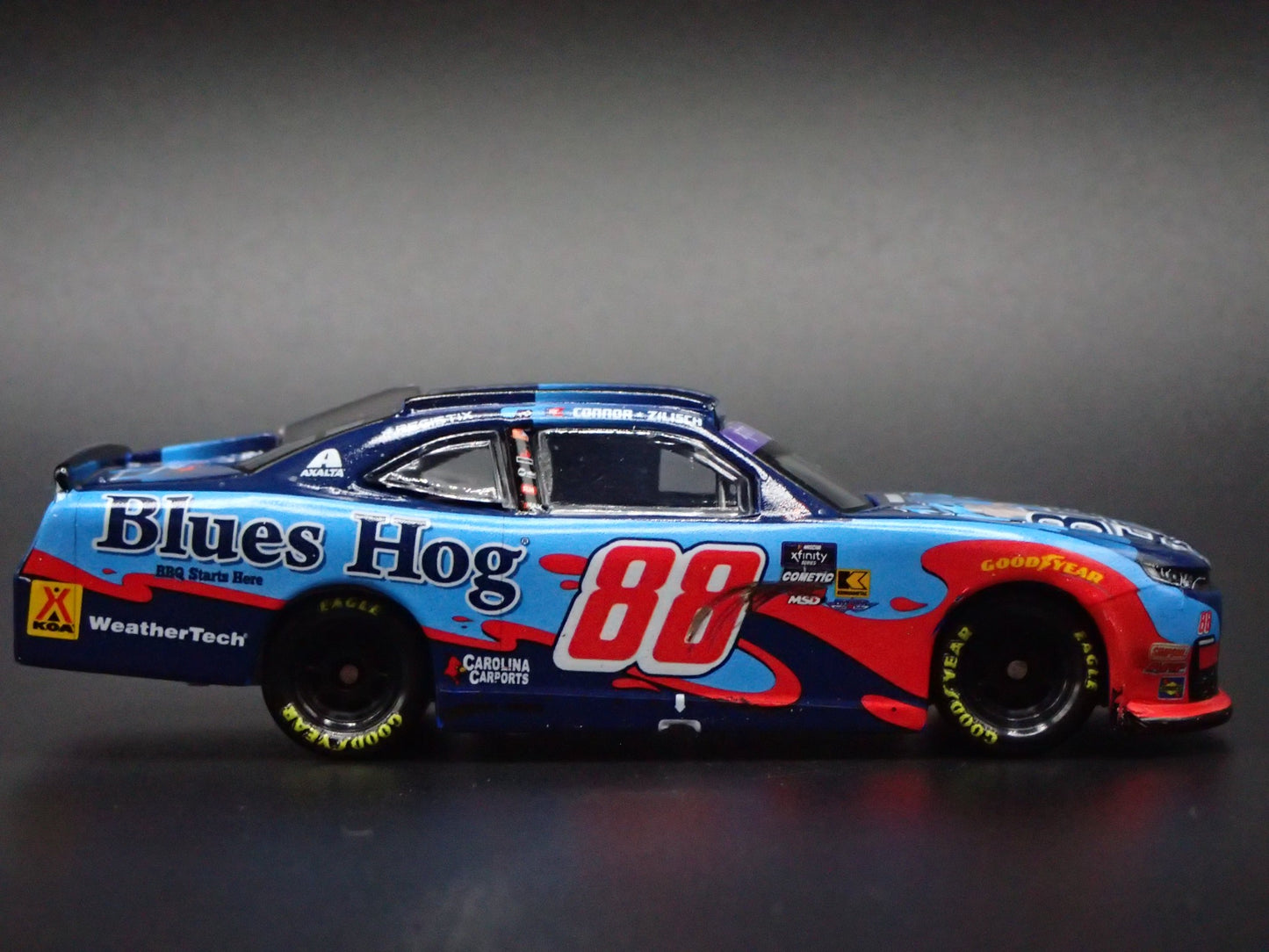 2025 25 CHEVROLET 88 KYLE LARSON BLUES HOG TEXAS NASCAR WIN 1:64 DIECAST CAR