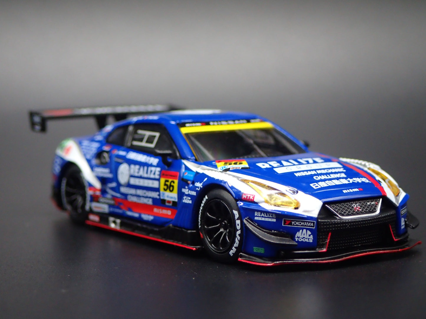 NISSAN GTR R35 NISMO GT3 #56 REALIZE KONDO RACING 1:64 SCALE DIECAST MODEL CAR