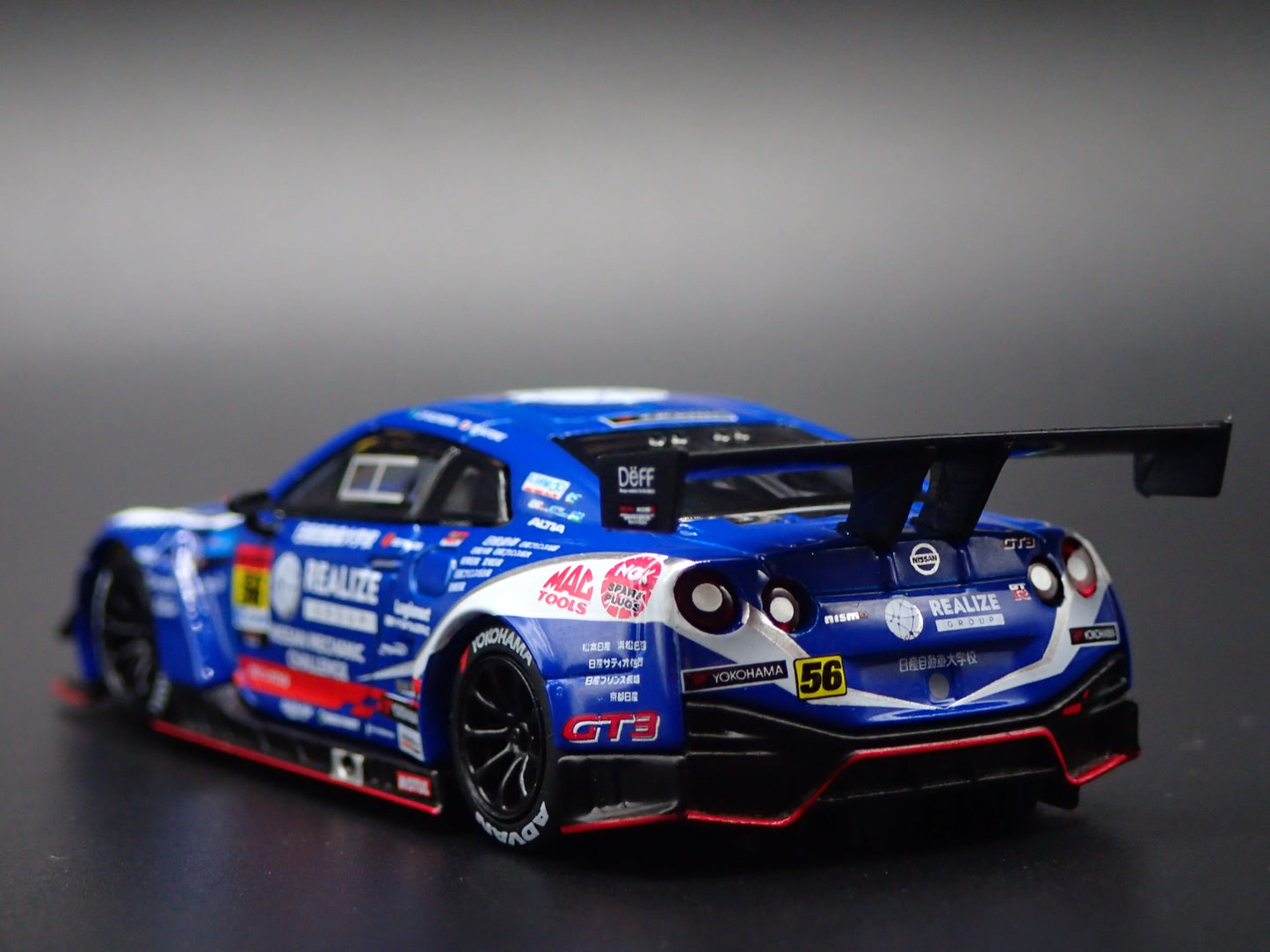NISSAN GTR R35 NISMO GT3 #56 REALIZE KONDO RACING 1:64 SCALE DIECAST MODEL CAR