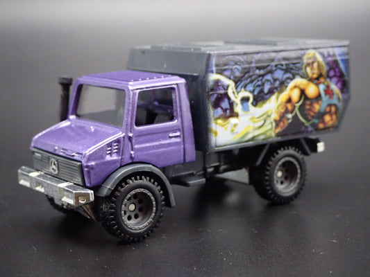 MERCEDES-BENZ UNIMOG U 1300L MASTERS OF UNIVERSE  1:64 SCALE DIECAST MODEL CAR
