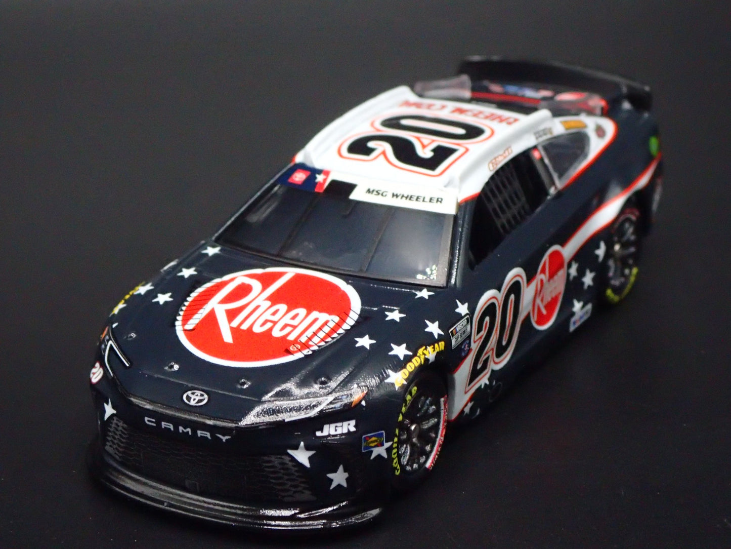 2025 TOYOTA CAMRY 20 CHRISTOPHER BELL RHEEM SALUTES NASCAR 1:64 DIECAST CAR