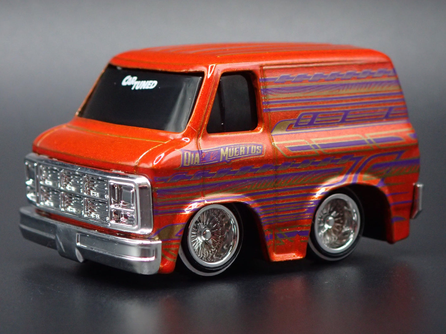 1979 79 GMC VANDURA PANEL VAN CAR TUNED ORANGE 1/64 SCALE DIECAST MODEL CAR