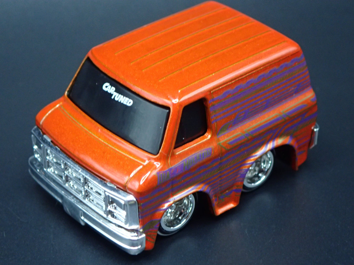 1979 79 GMC VANDURA PANEL VAN CAR TUNED ORANGE 1/64 SCALE DIECAST MODEL CAR