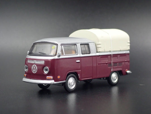 1967-1979 VW VOLKSWAGEN TYPE 2 DOUBLE CAB PICKUP 1/64 SCALE DIECAST MODEL CAR