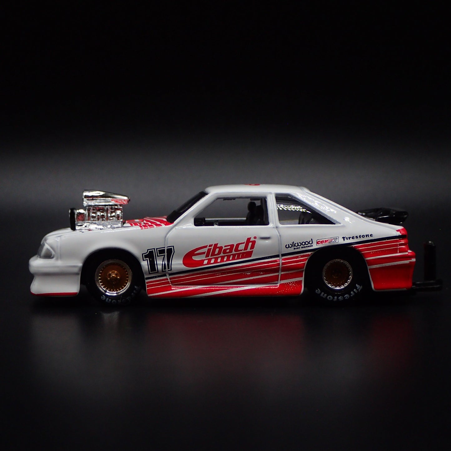 1993 93 FORD MUSTANG SVT COBRA FOX BODY EIBACH W/ HITCH 1:64 SCALE DIECAST MODEL
