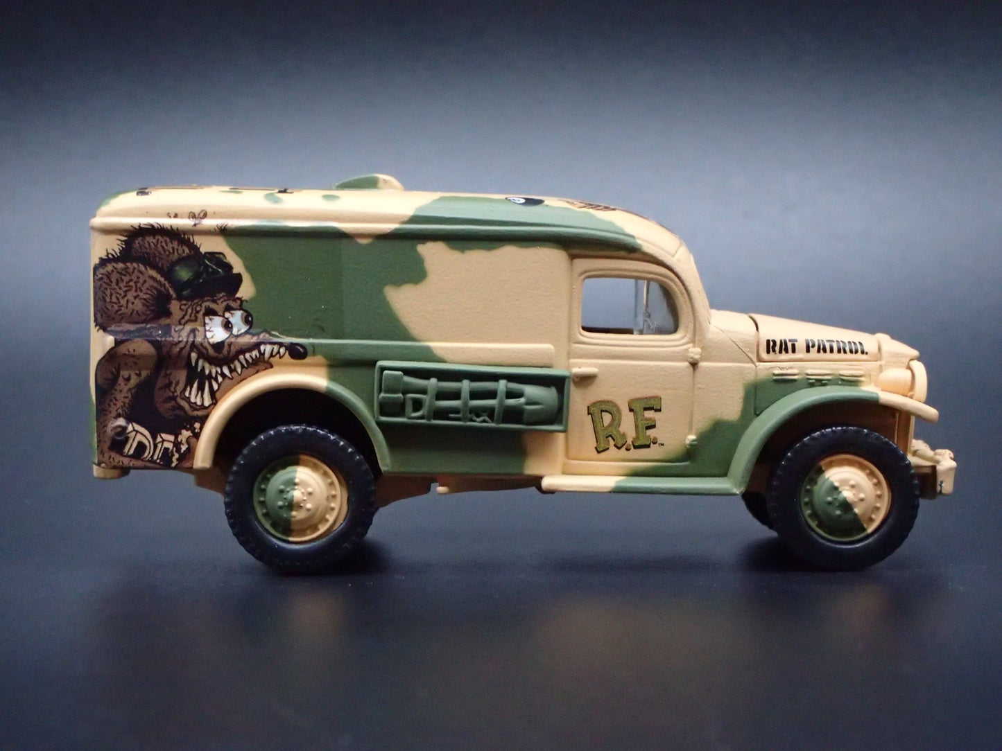 WWII DODGE WC54 ARMY MILITARY AMBULANCE RAT FINK 1:64 SCALE DIECAST MODEL CAR