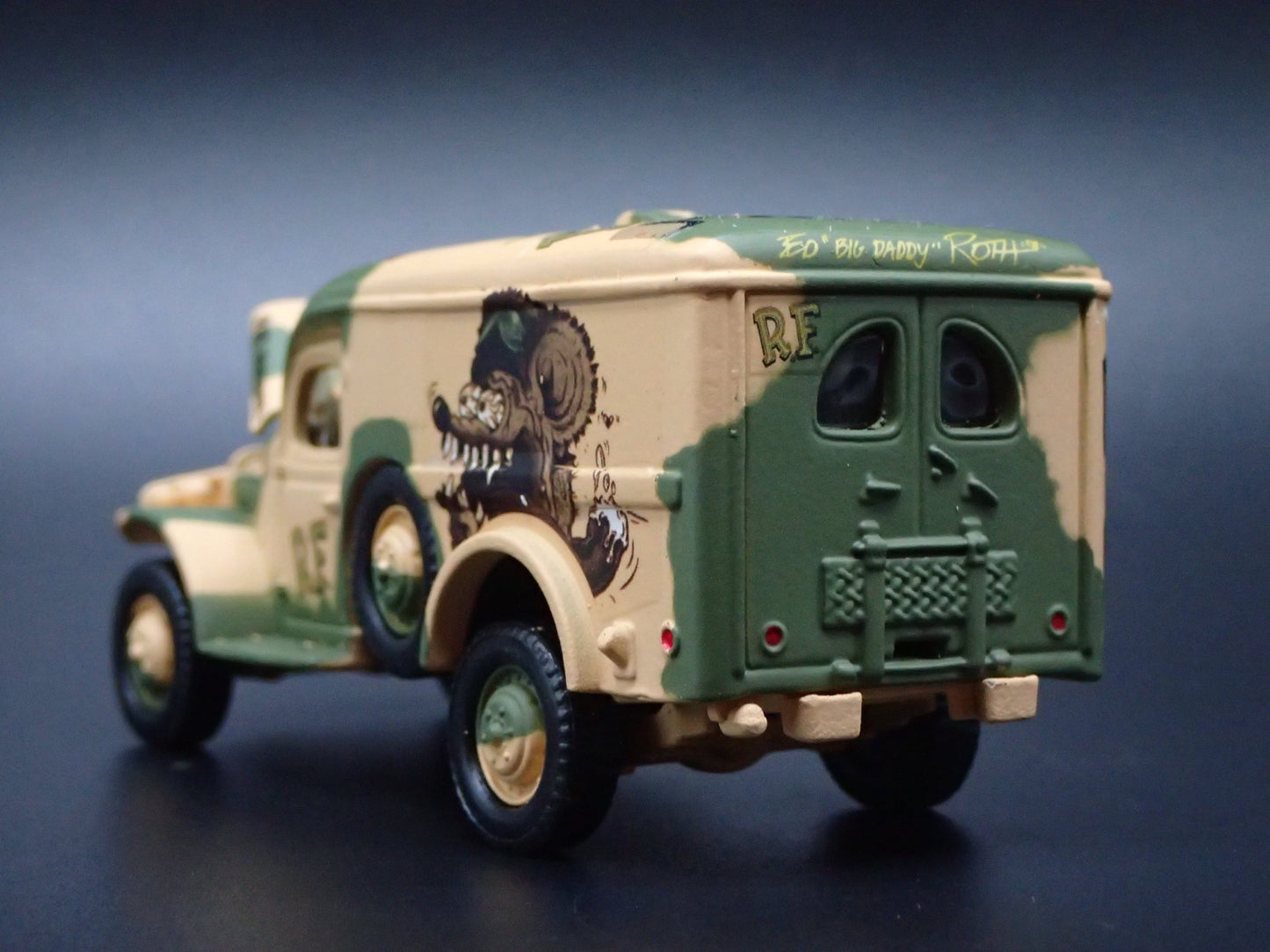 WWII DODGE WC54 ARMY MILITARY AMBULANCE RAT FINK 1:64 SCALE DIECAST MODEL CAR