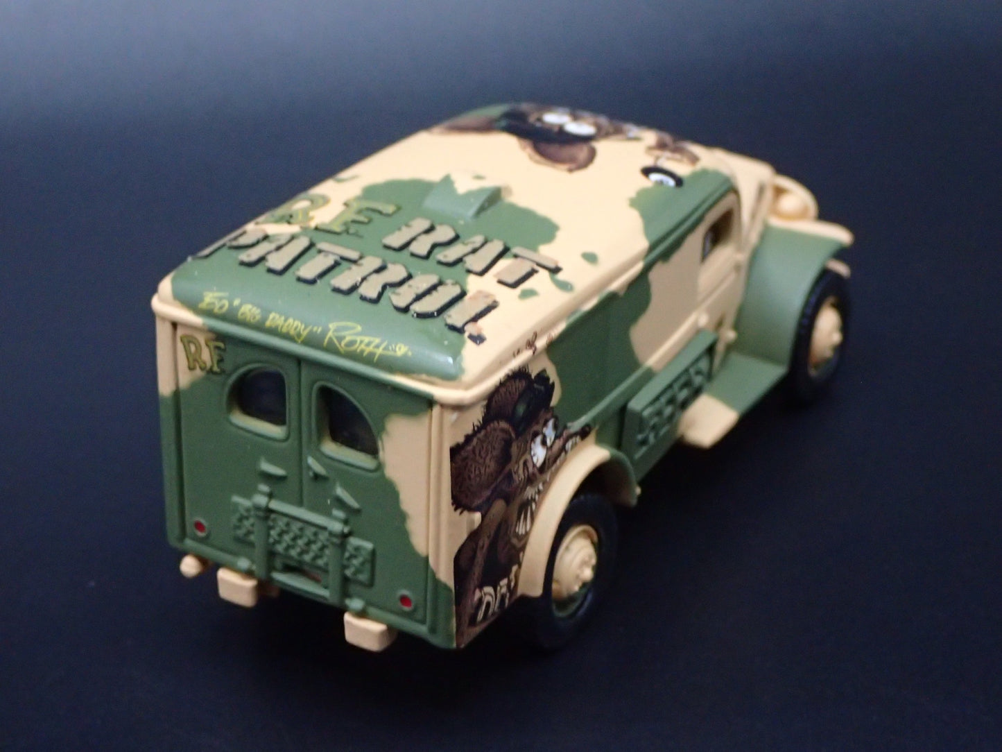 WWII DODGE WC54 ARMY MILITARY AMBULANCE RAT FINK 1:64 SCALE DIECAST MODEL CAR