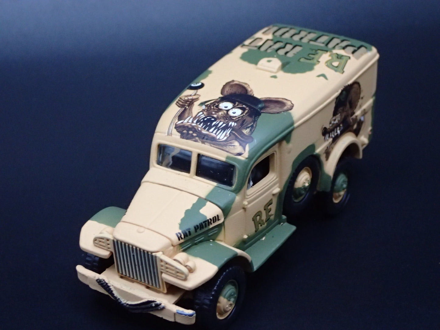 WWII DODGE WC54 ARMY MILITARY AMBULANCE RAT FINK 1:64 SCALE DIECAST MODEL CAR