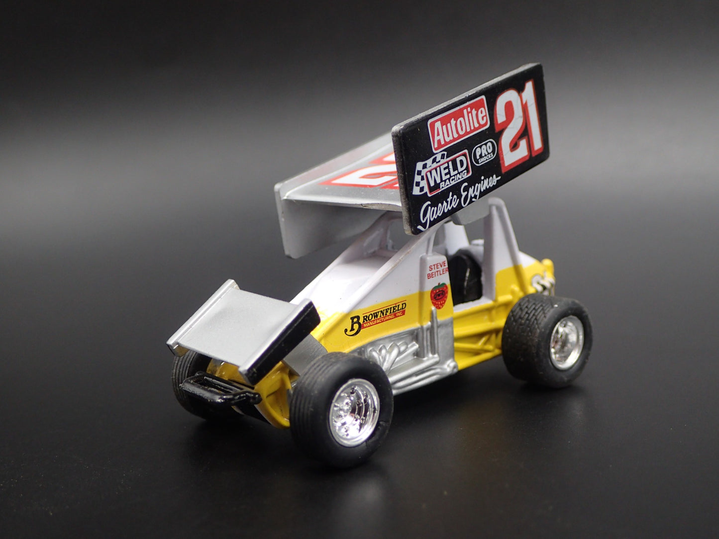 SPRINT CAR #21 STEVE BEITLER AUTOLITE WEATHERED 1:64 SCALE DIECAST MODEL CAR
