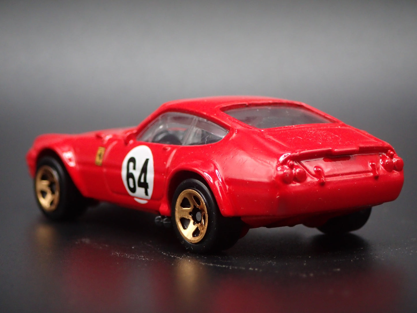 1968-1973 FERRARI 365 GTB4 COMPETIZIONE RED 1:64 SCALE DIORAMA DIECAST MODEL CAR