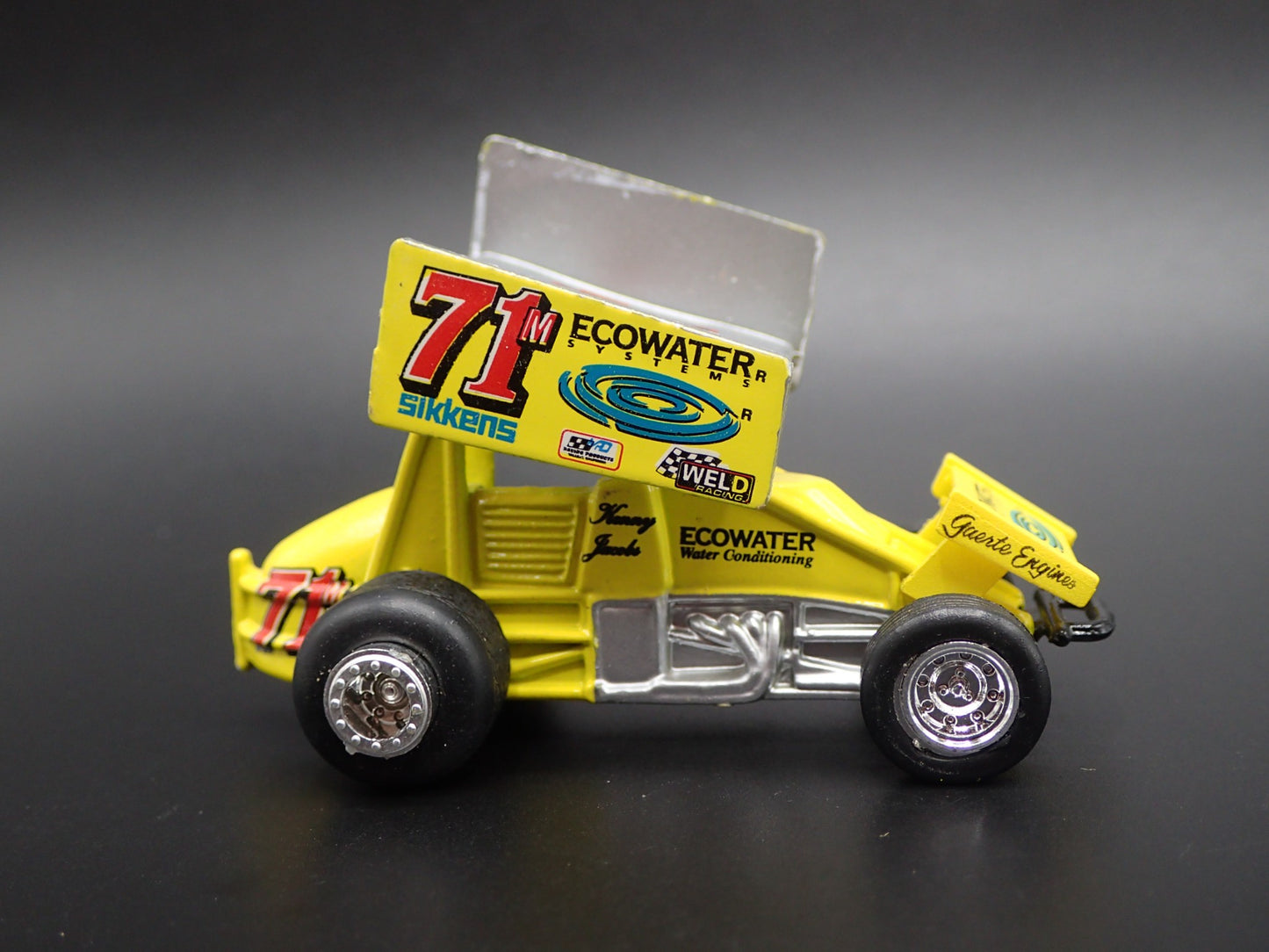 SPRINT CAR #71M KENNY JACOBS ECOWATER 1:64 SCALE DIORAMA DIECAST MODEL CAR