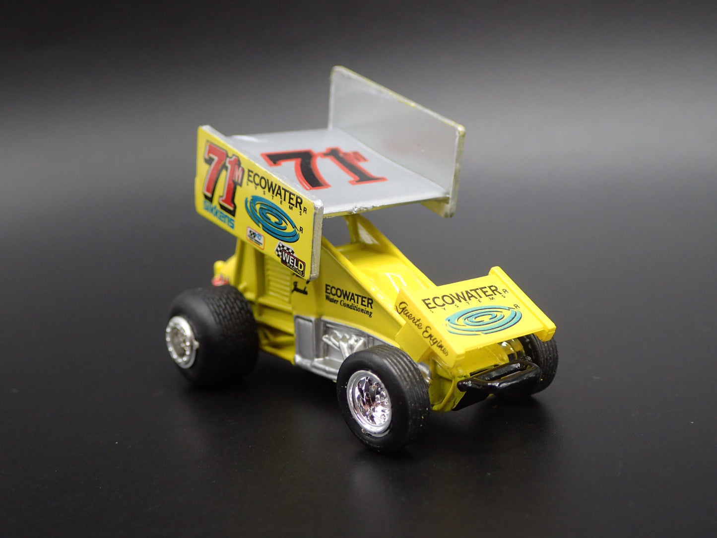 SPRINT CAR #71M KENNY JACOBS ECOWATER 1:64 SCALE DIORAMA DIECAST MODEL CAR