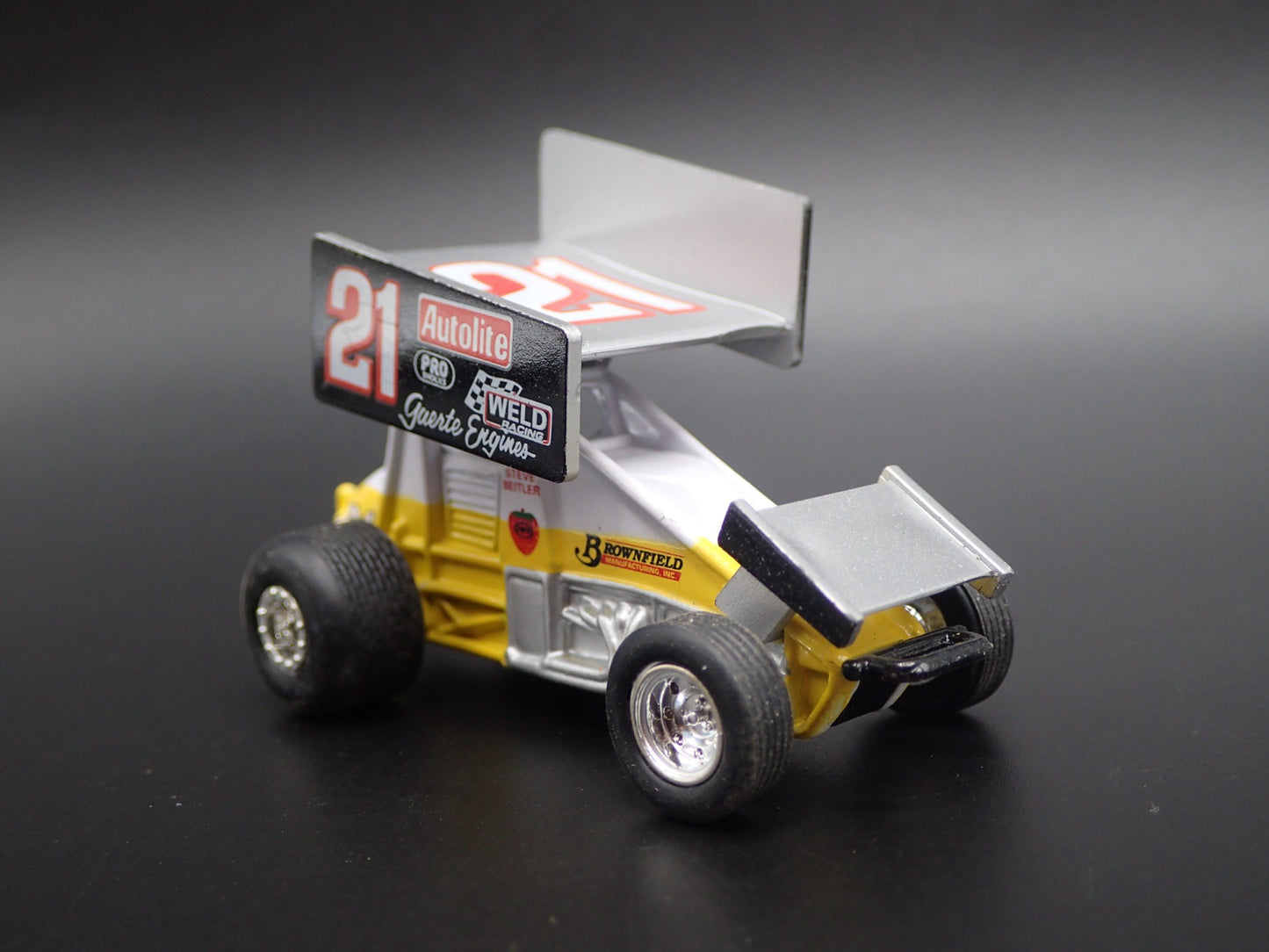 SPRINT CAR #21 STEVE BEITLER AUTOLITE WEATHERED 1:64 SCALE DIECAST MODEL CAR