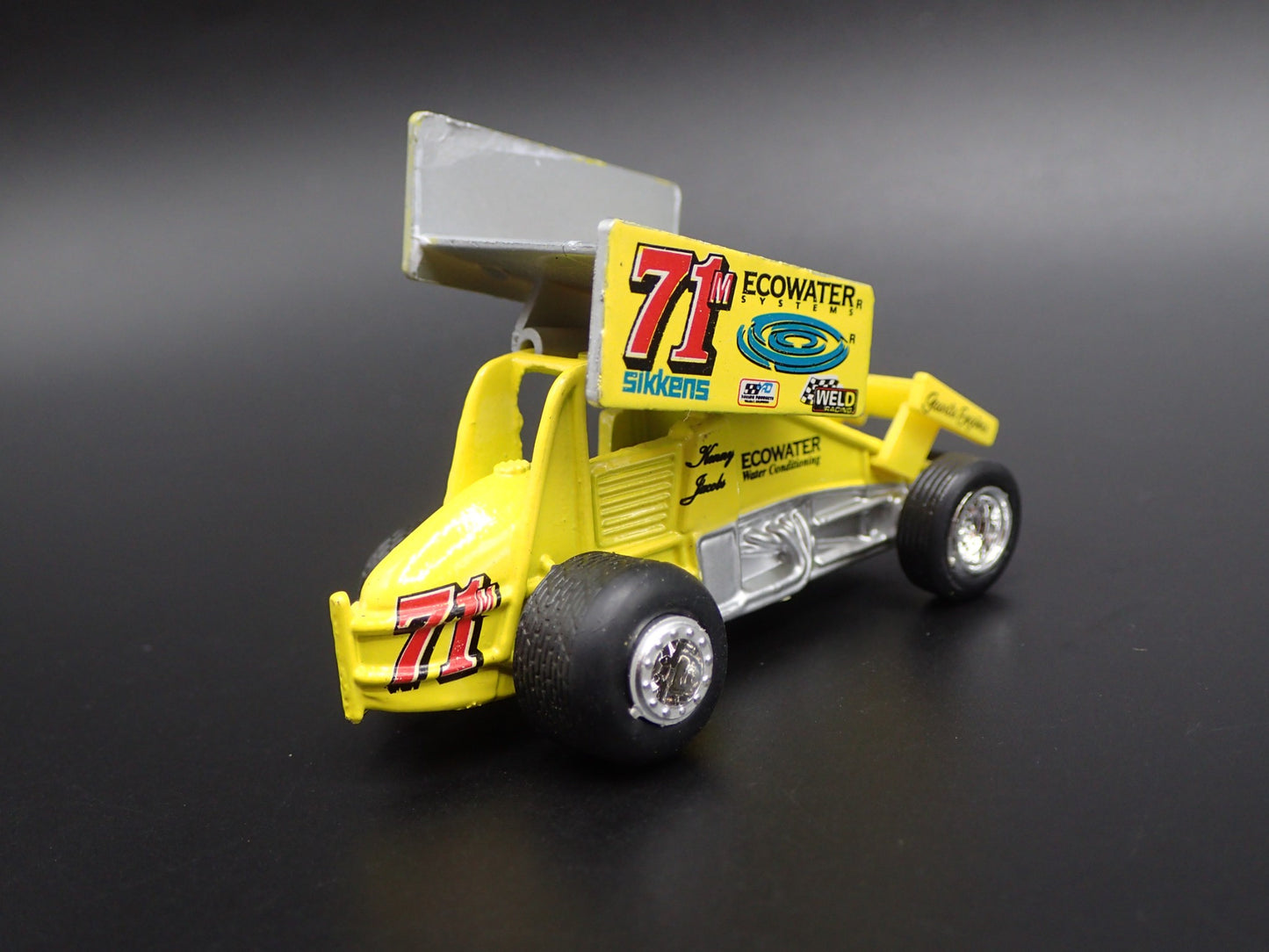 SPRINT CAR #71M KENNY JACOBS ECOWATER 1:64 SCALE DIORAMA DIECAST MODEL CAR