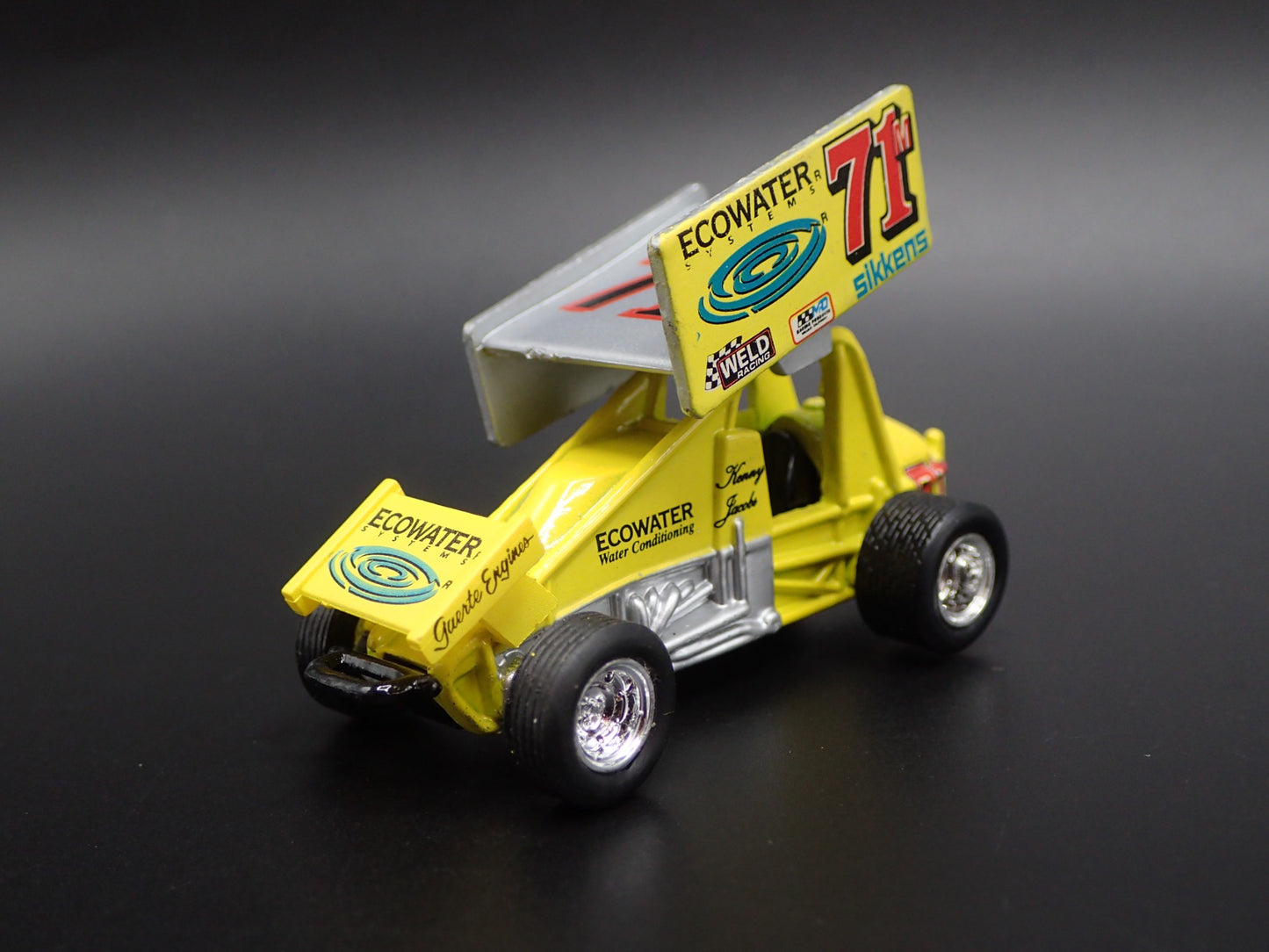 SPRINT CAR #71M KENNY JACOBS ECOWATER 1:64 SCALE DIORAMA DIECAST MODEL CAR