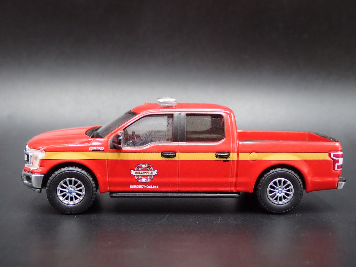 2018 18 FORD F150 PICKUP TRUCK SEATTLE WA FIRE DEPT 1:64 SCALE DIECAST MODEL CAR-Burning Rubber Toy Company
