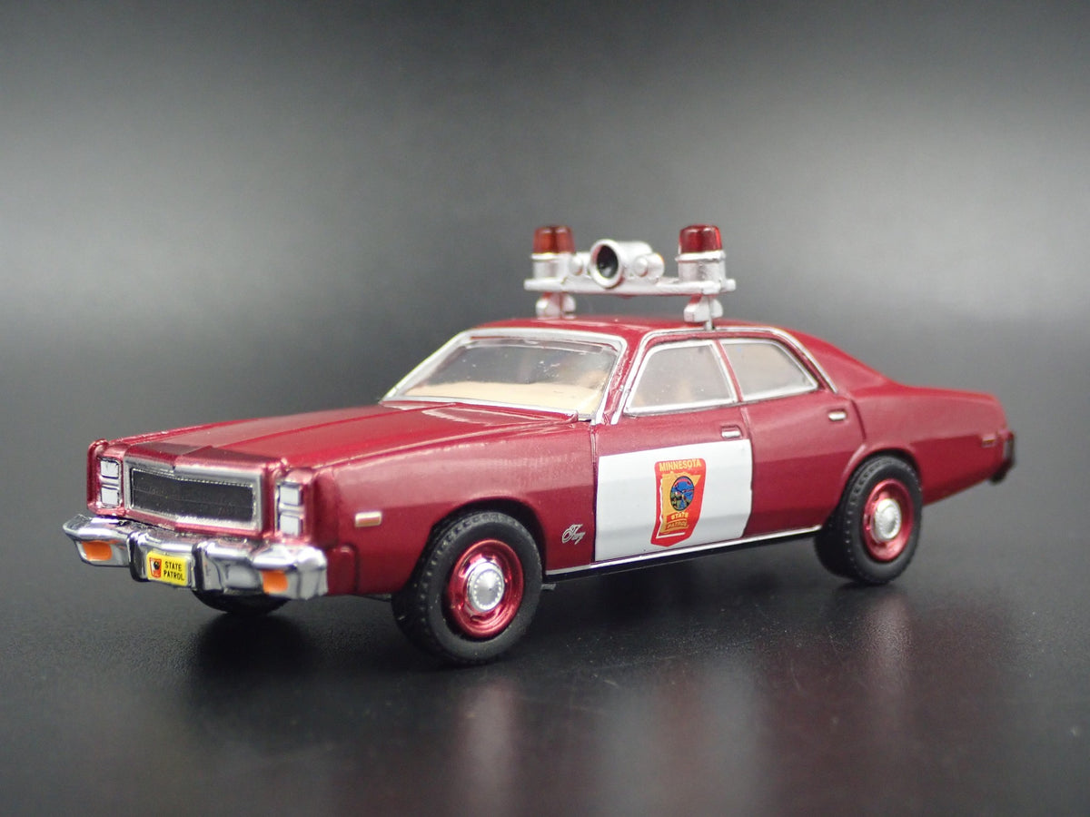 1978 78 PLYMOUTH FURY MINNESOTA STATE POLICE CAR 1:64 SCALE DIECAST MODEL CAR-Burning Rubber Toy Company