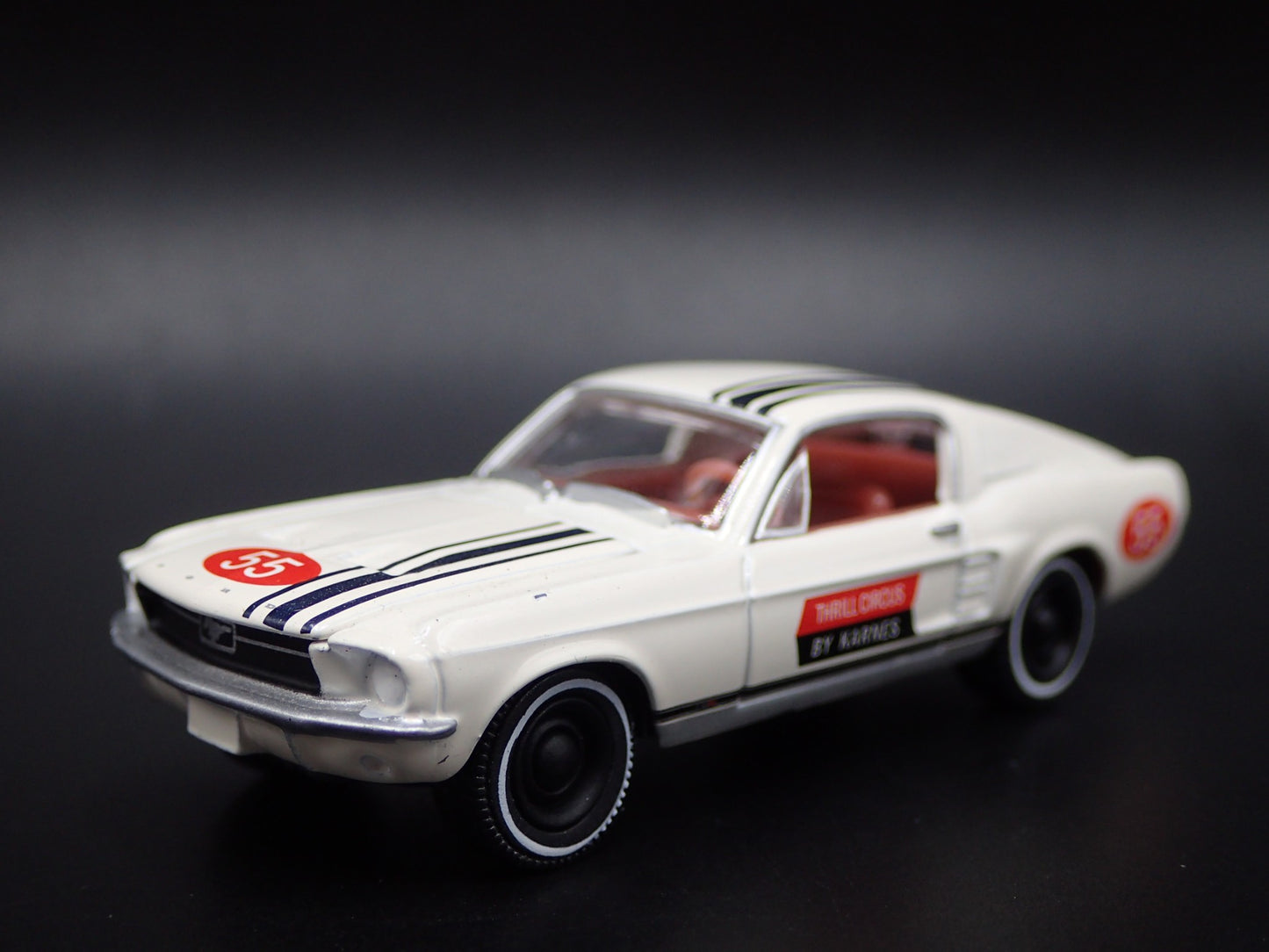 1967 67 FORD MUSTANG FASTBACK WHITE 1:64 SCALE COLLECTIBLE DIECAST MODEL CAR