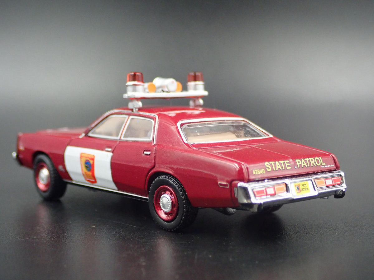1978 78 PLYMOUTH FURY MINNESOTA STATE POLICE CAR 1:64 SCALE DIECAST MODEL CAR-Burning Rubber Toy Company