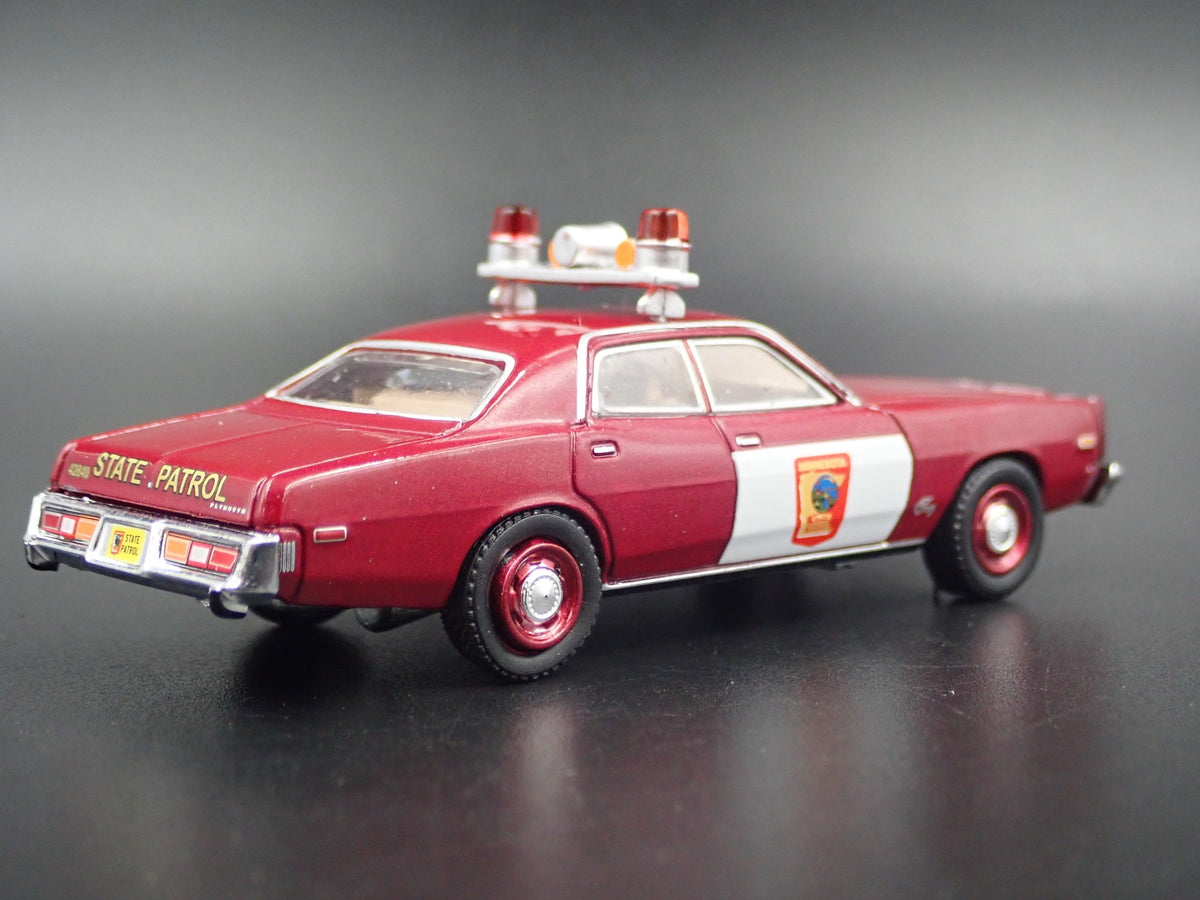 1978 78 PLYMOUTH FURY MINNESOTA STATE POLICE CAR 1:64 SCALE DIECAST MODEL CAR-Burning Rubber Toy Company