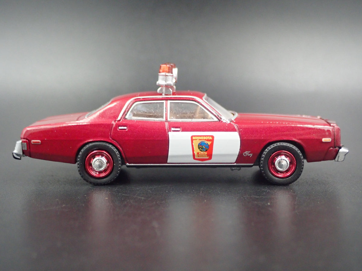 1978 78 PLYMOUTH FURY MINNESOTA STATE POLICE CAR 1:64 SCALE DIECAST MODEL CAR-Burning Rubber Toy Company