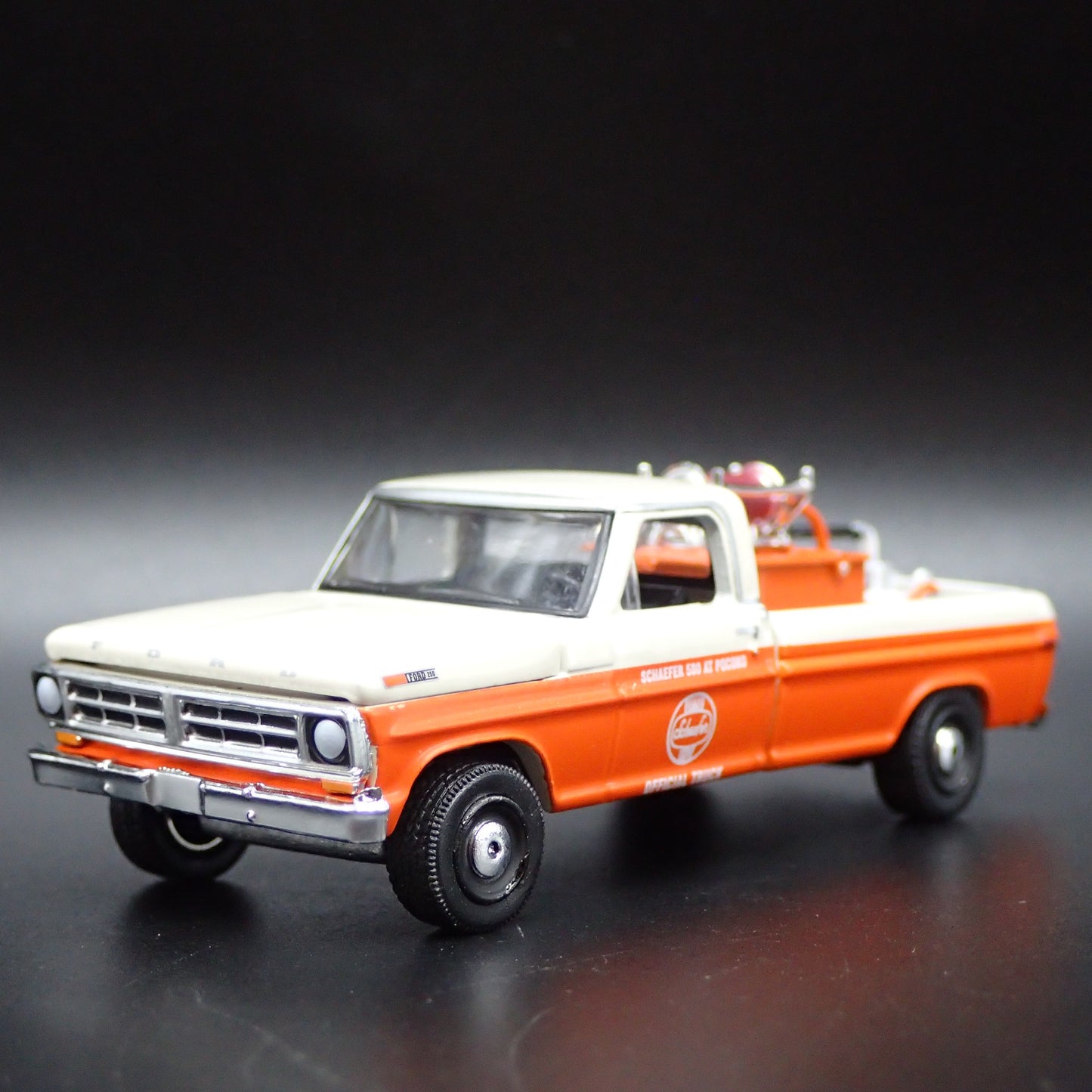 1971 71 FORD F250 PICKUP TRUCK SCHAEFER 500 POCONO 1/64 SCALE DIECAST MODEL CAR2