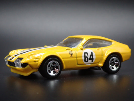 1968-1973 FERRARI 365 GTB4 COMPETIZIONE YEL 1:64 SCALE DIORAMA DIECAST MODEL CAR