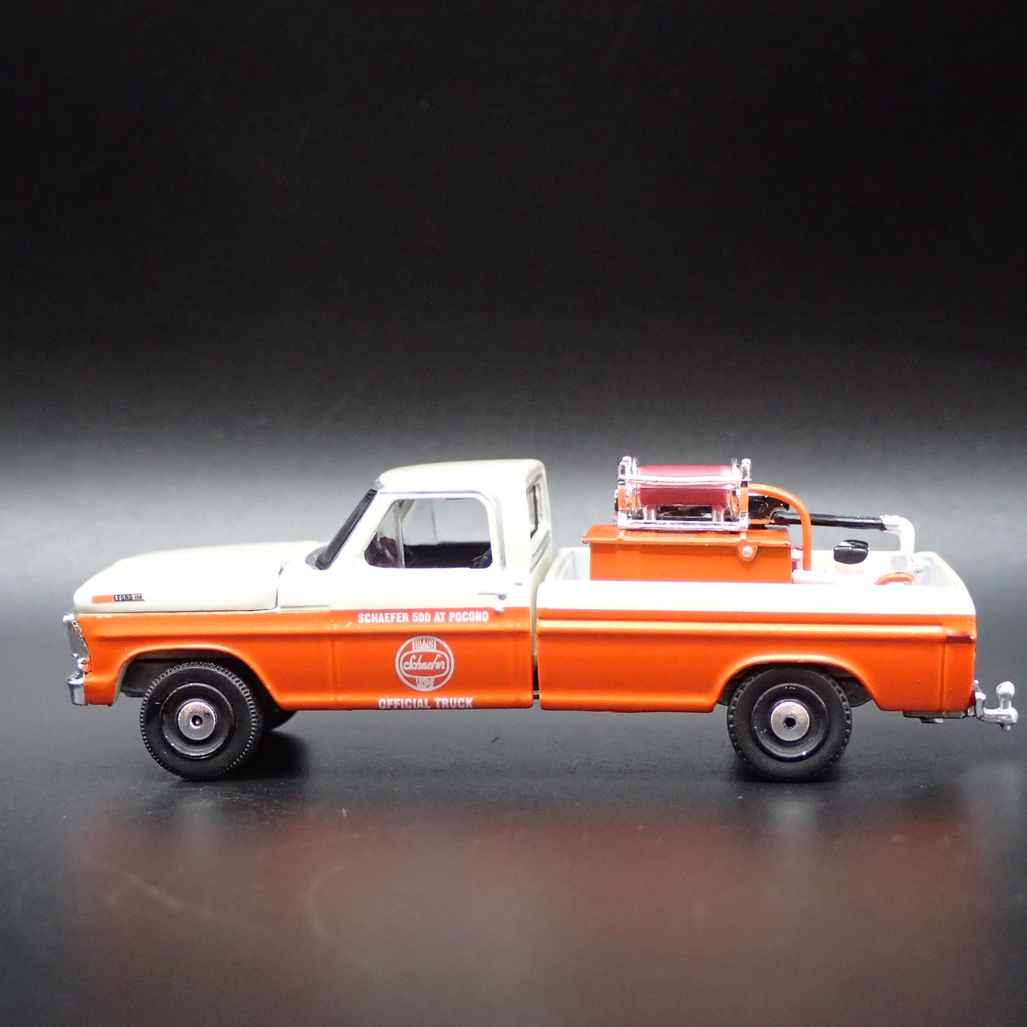 1971 71 FORD F250 PICKUP TRUCK SCHAEFER 500 POCONO 1/64 SCALE DIECAST MODEL CAR2