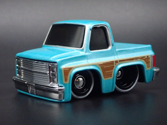 1987 87 CHEVY CHEVROLET C10 PICKUP TRUCK TUNED TEAL 1/64 SCALE DIECAST MODEL CAR
