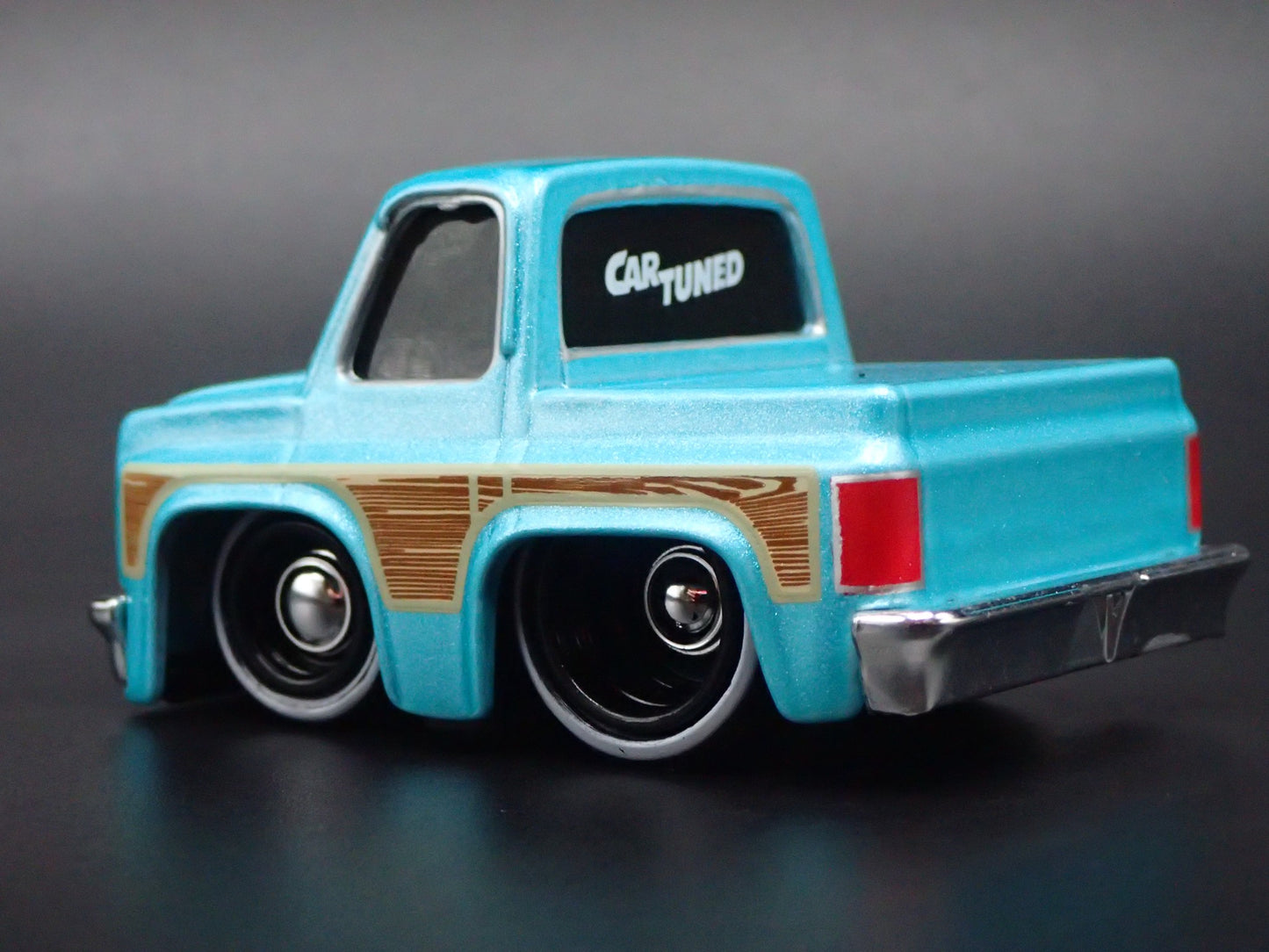 1987 87 CHEVY CHEVROLET C10 PICKUP TRUCK TUNED TEAL 1/64 SCALE DIECAST MODEL CAR