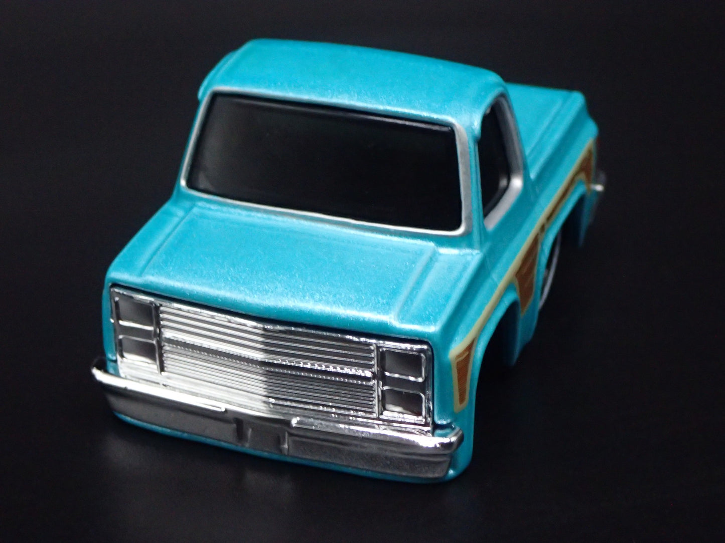 1987 87 CHEVY CHEVROLET C10 PICKUP TRUCK TUNED TEAL 1/64 SCALE DIECAST MODEL CAR