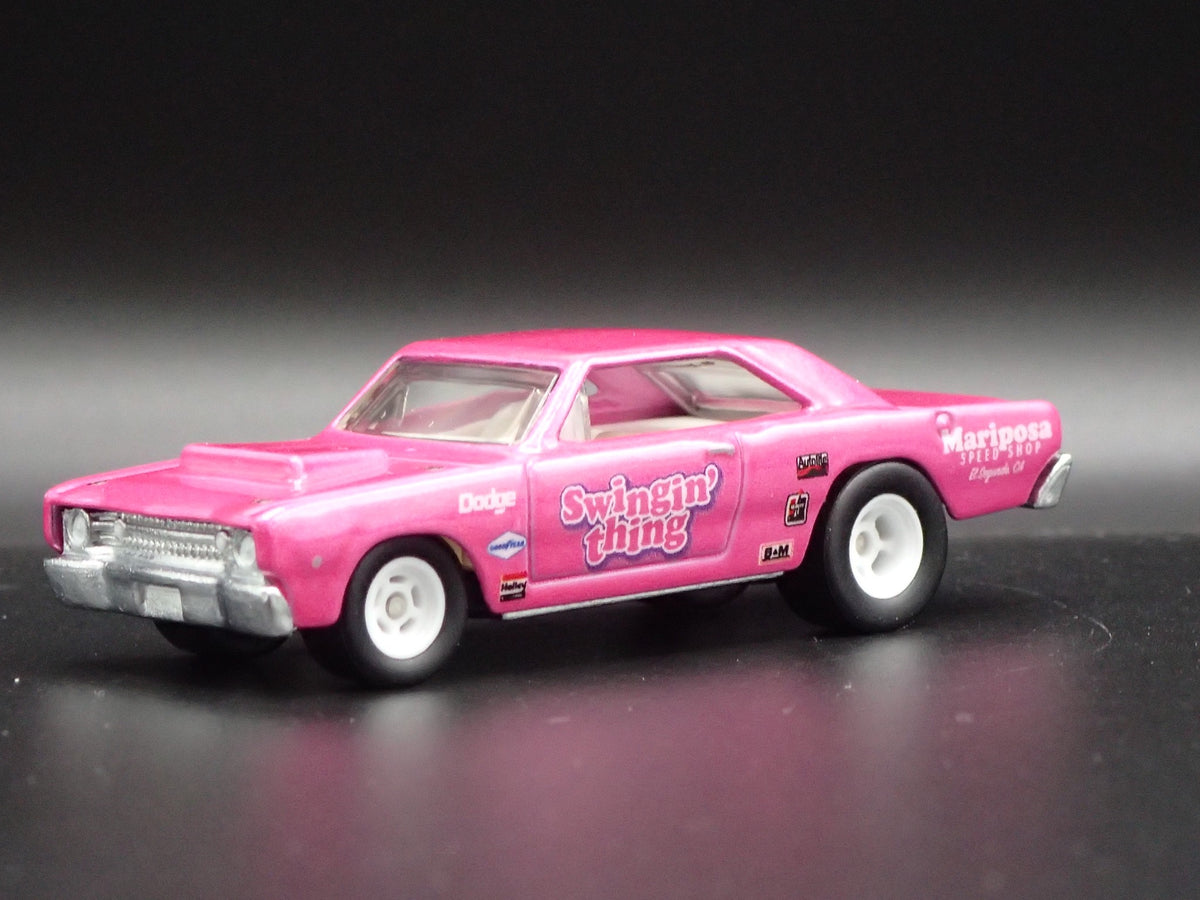 1968 68 DODGE DART SWINGIN THING NHRA DRAG 1:64 SCALE DIORAMA DIECAST MODEL CAR-Burning Rubber Toy Company