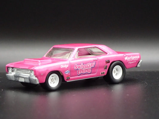 1968 68 DODGE DART SWINGIN THING NHRA DRAG 1:64 SCALE DIORAMA DIECAST MODEL CAR-Burning Rubber Toy Company