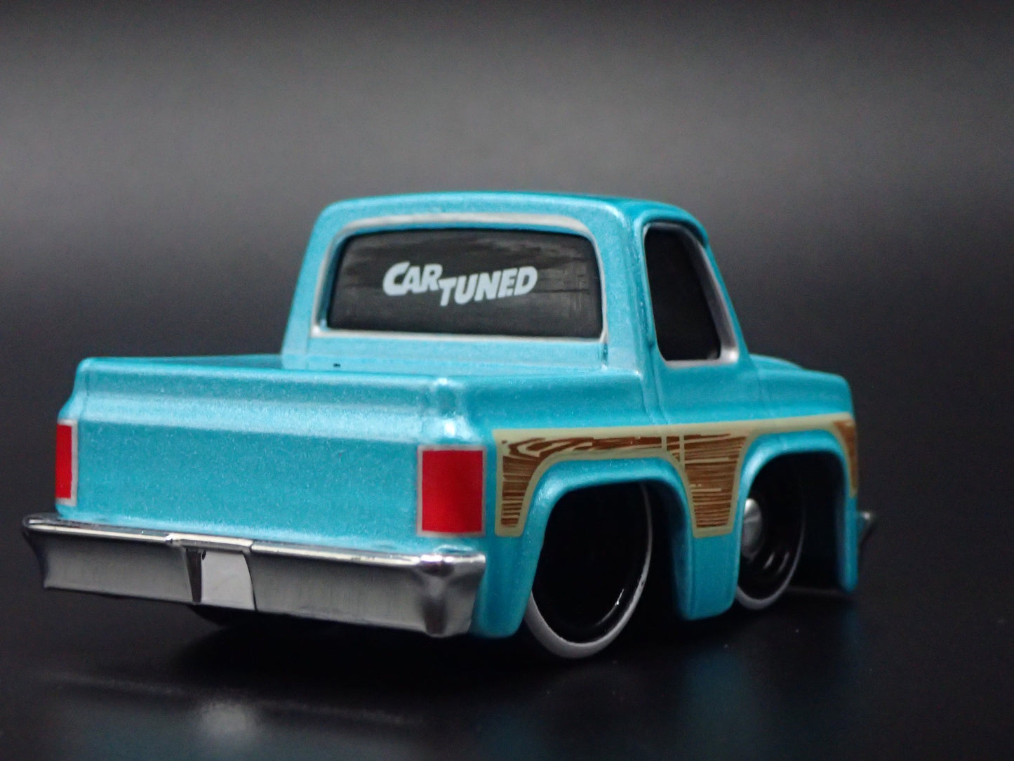 1987 87 CHEVY CHEVROLET C10 PICKUP TRUCK TUNED TEAL 1/64 SCALE DIECAST MODEL CAR