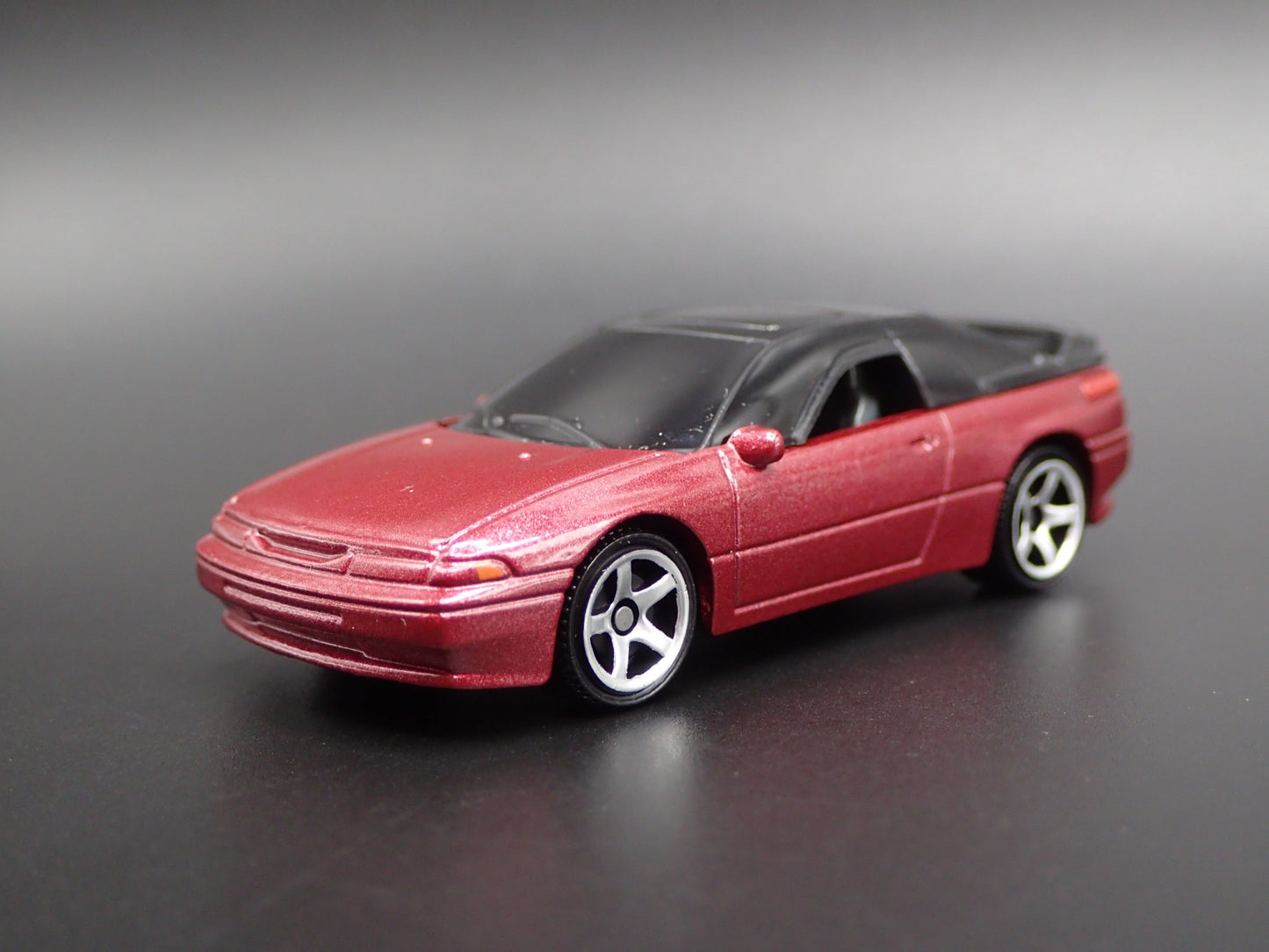 1991-1996 SUBARU SVX MAROON 1:64 SCALE COLLECTIBLE DIORAMA DIECAST MODEL CAR