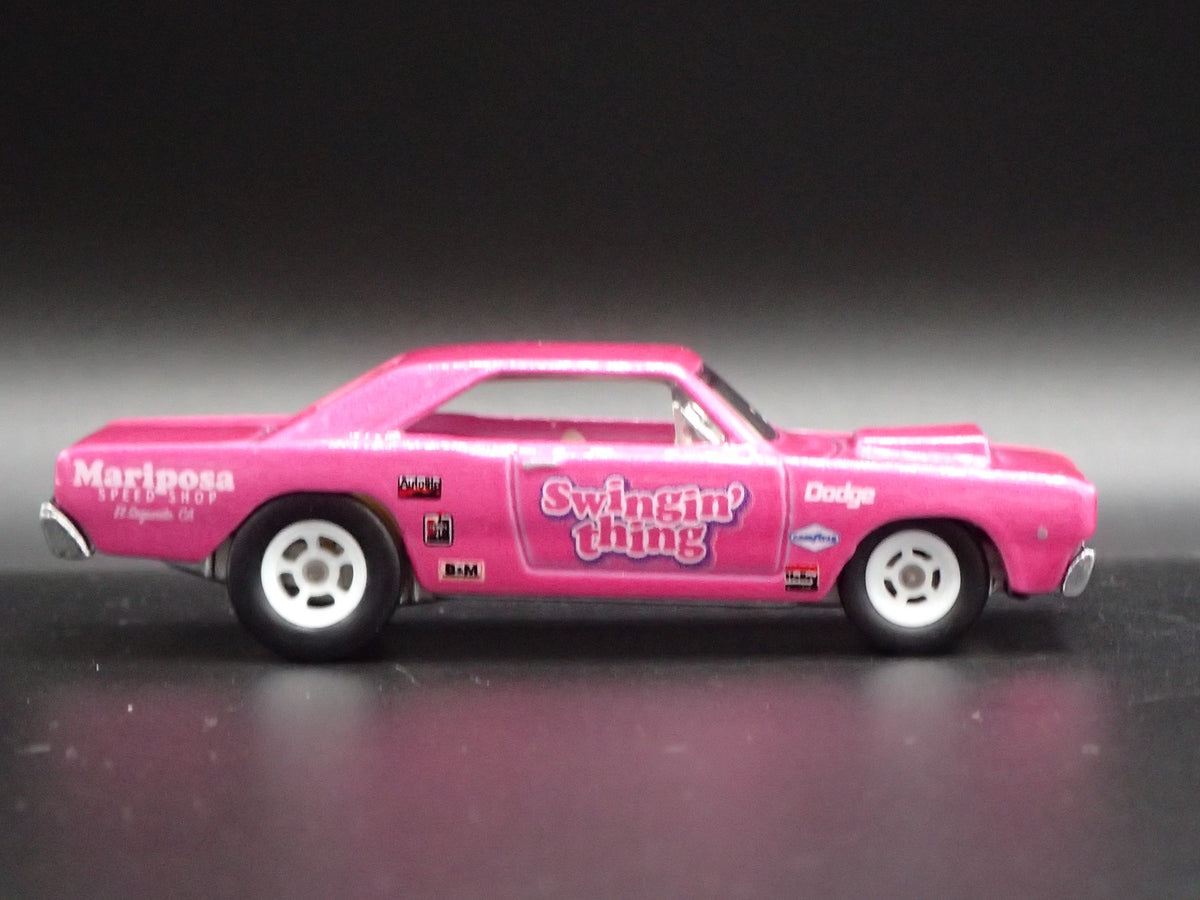 1968 68 DODGE DART SWINGIN THING NHRA DRAG 1:64 SCALE DIORAMA DIECAST MODEL CAR-Burning Rubber Toy Company