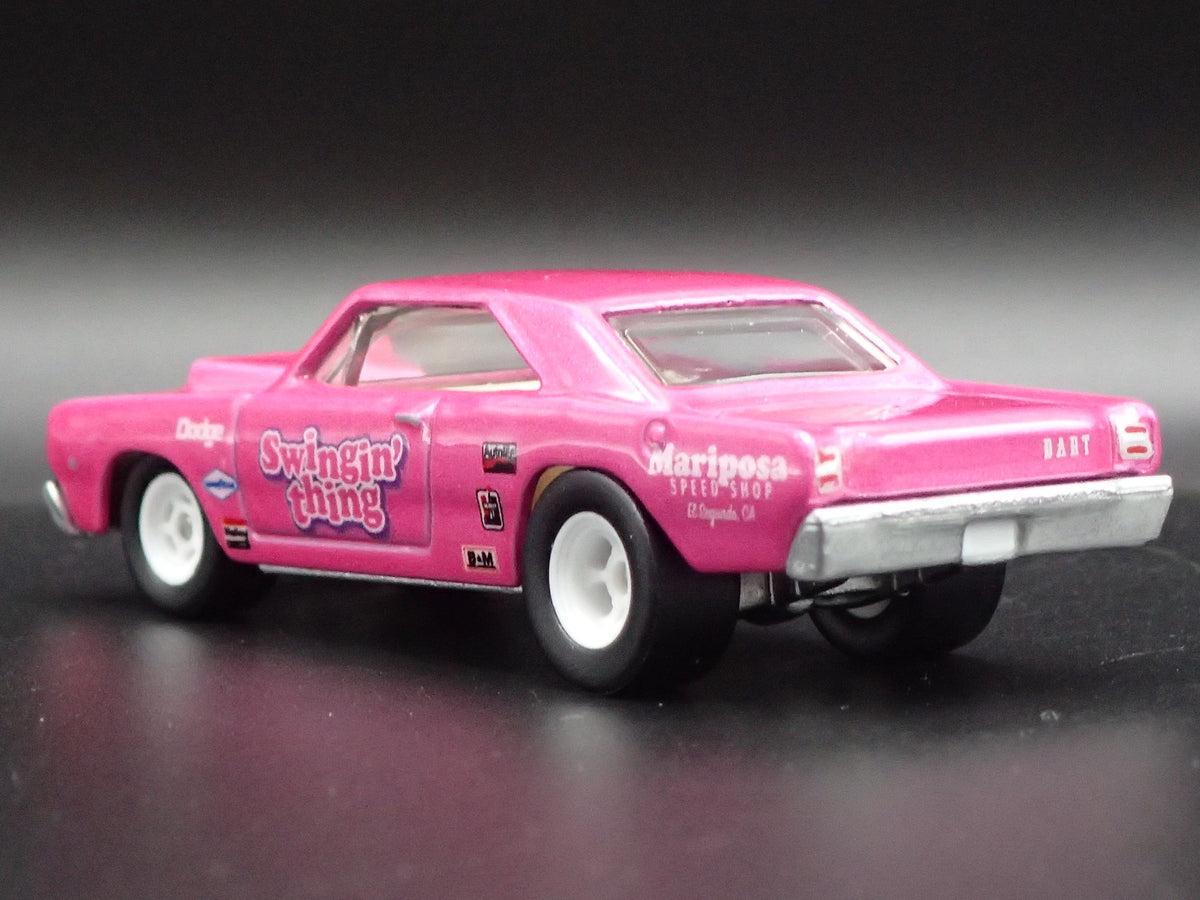 1968 68 DODGE DART SWINGIN THING NHRA DRAG 1:64 SCALE DIORAMA DIECAST MODEL CAR-Burning Rubber Toy Company