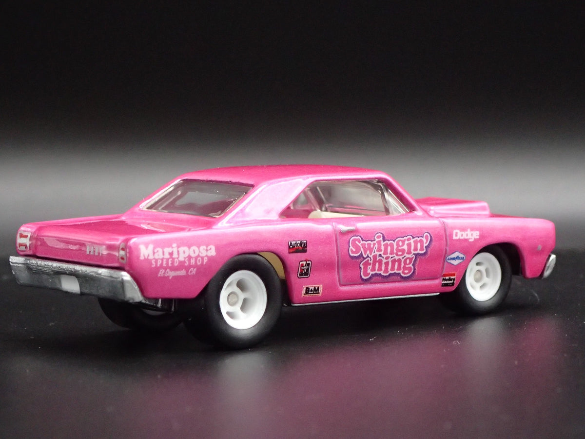 1968 68 DODGE DART SWINGIN THING NHRA DRAG 1:64 SCALE DIORAMA DIECAST MODEL CAR-Burning Rubber Toy Company