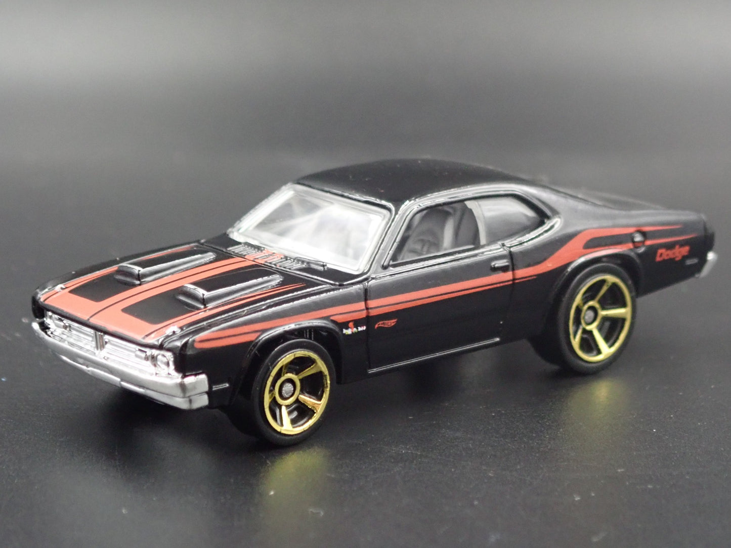 1971 71 DODGE DEMON BLACK 1/64 SCALE COLLECTIBLE DIORAMA DIECAST MODEL CAR